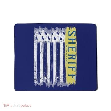 Sheriff American Flag Protect And Serve Mousepad
