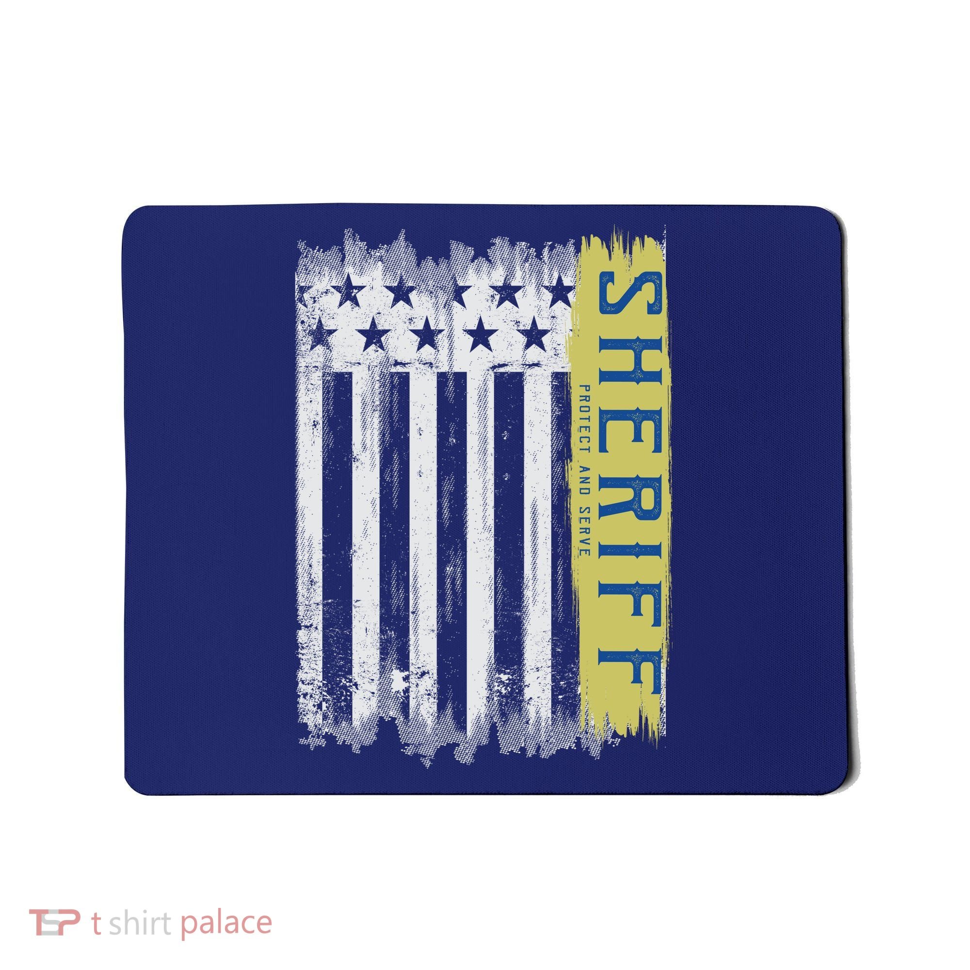 Sheriff American Flag Protect And Serve Mousepad