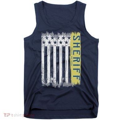 Sheriff American Flag Protect And Serve Tank Top