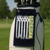 Sheriff American Flag Protect And Serve Golf Towel thumb 2