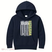 Sheriff American Flag Protect And Serve Kids Hoodie thumb 0