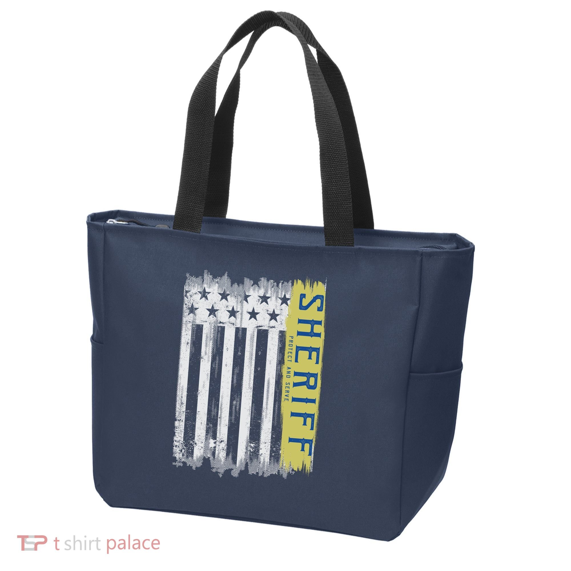 Sheriff American Flag Protect And Serve Tote Bag