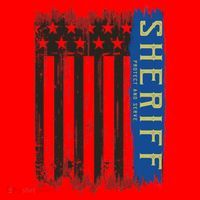 Sheriff American Flag Protect And Serve Santa Hat thumb 1
