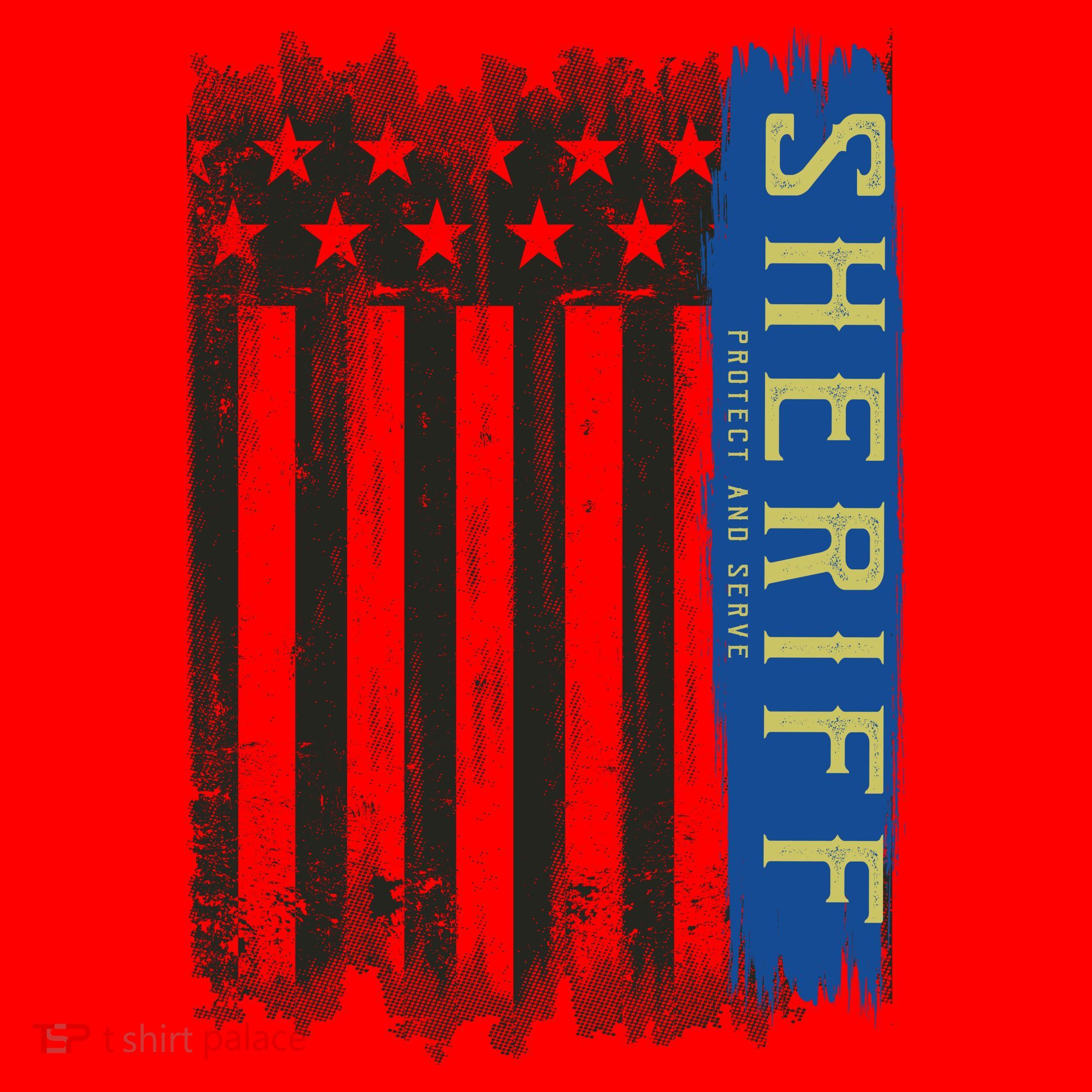 Sheriff American Flag Protect And Serve Santa Hat