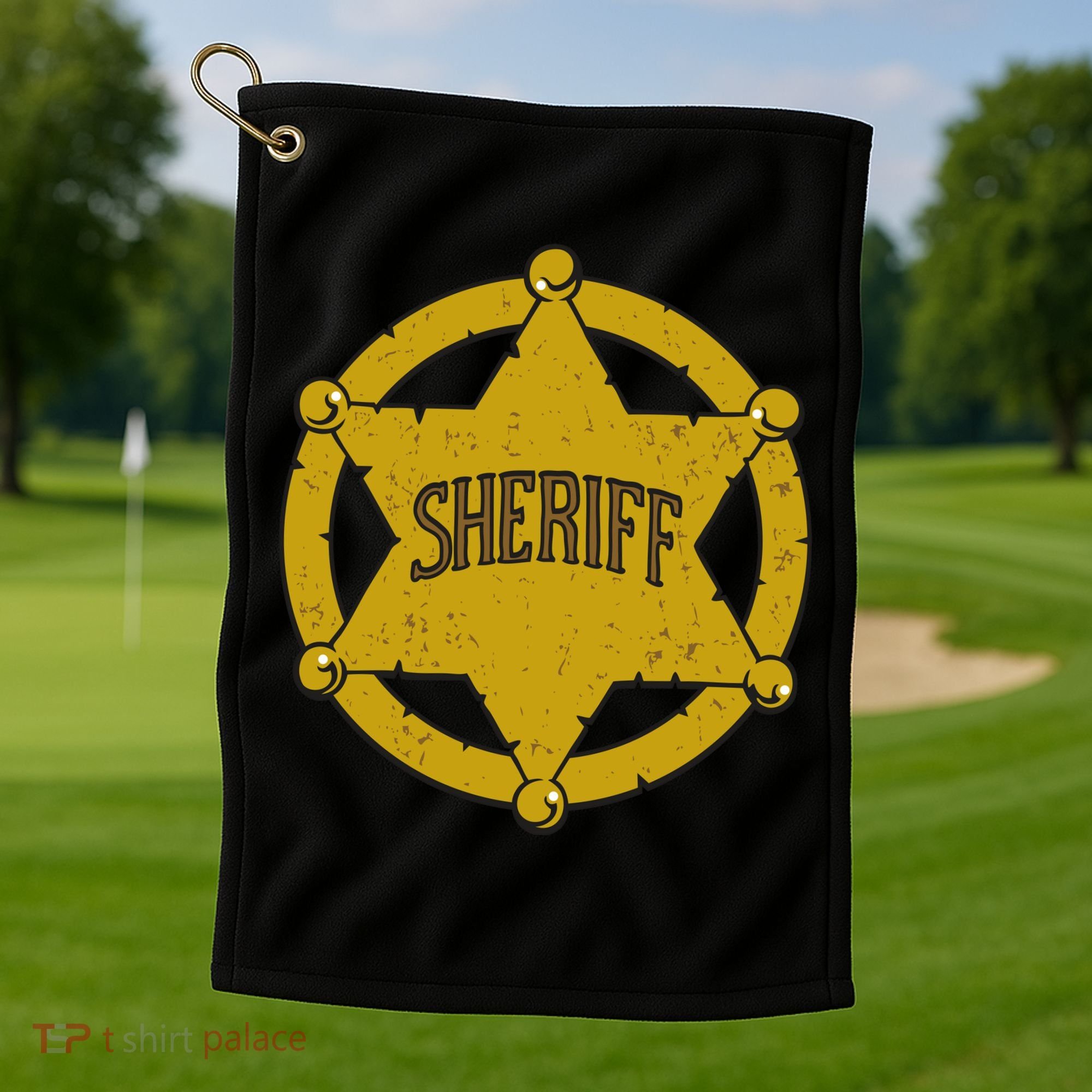 Sheriff Badge Golf Towel
