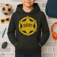 Sheriff Badge Kids Hoodie thumb 2