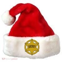 Sheriff Badge Santa Hat thumb 0