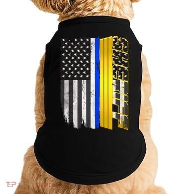 Sheriff Blue Thin Line Police Flag Doggie Tank