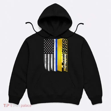 Sheriff Blue Thin Line Police Flag Hoodie