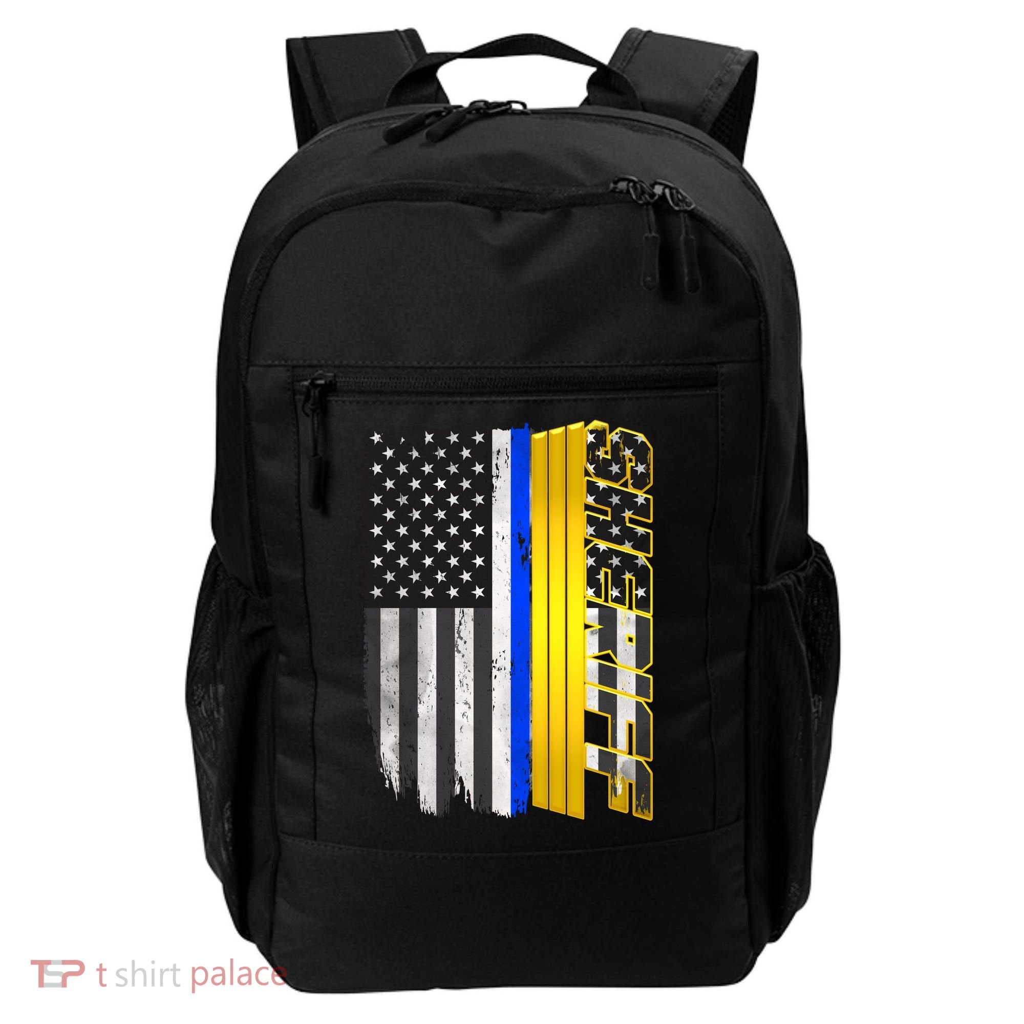 Sheriff Blue Thin Line Police Flag Backpack