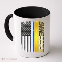 Sheriff Blue Thin Line Police Flag Coffee Mug thumb 0