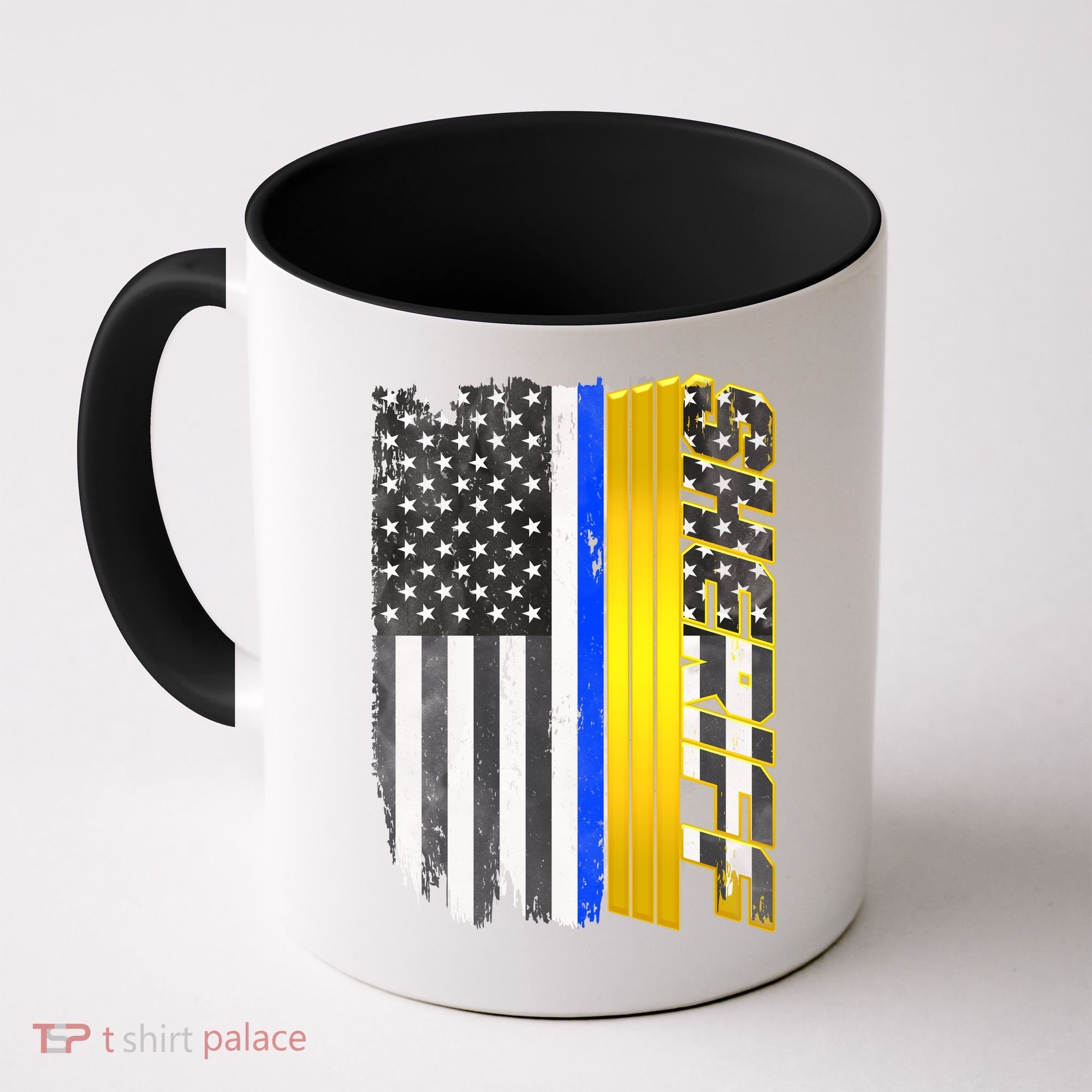 Sheriff Blue Thin Line Police Flag Coffee Mug
