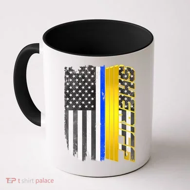 Sheriff Blue Thin Line Police Flag Coffee Mug