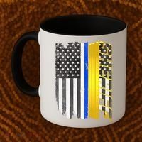 Sheriff Blue Thin Line Police Flag Coffee Mug thumb 2