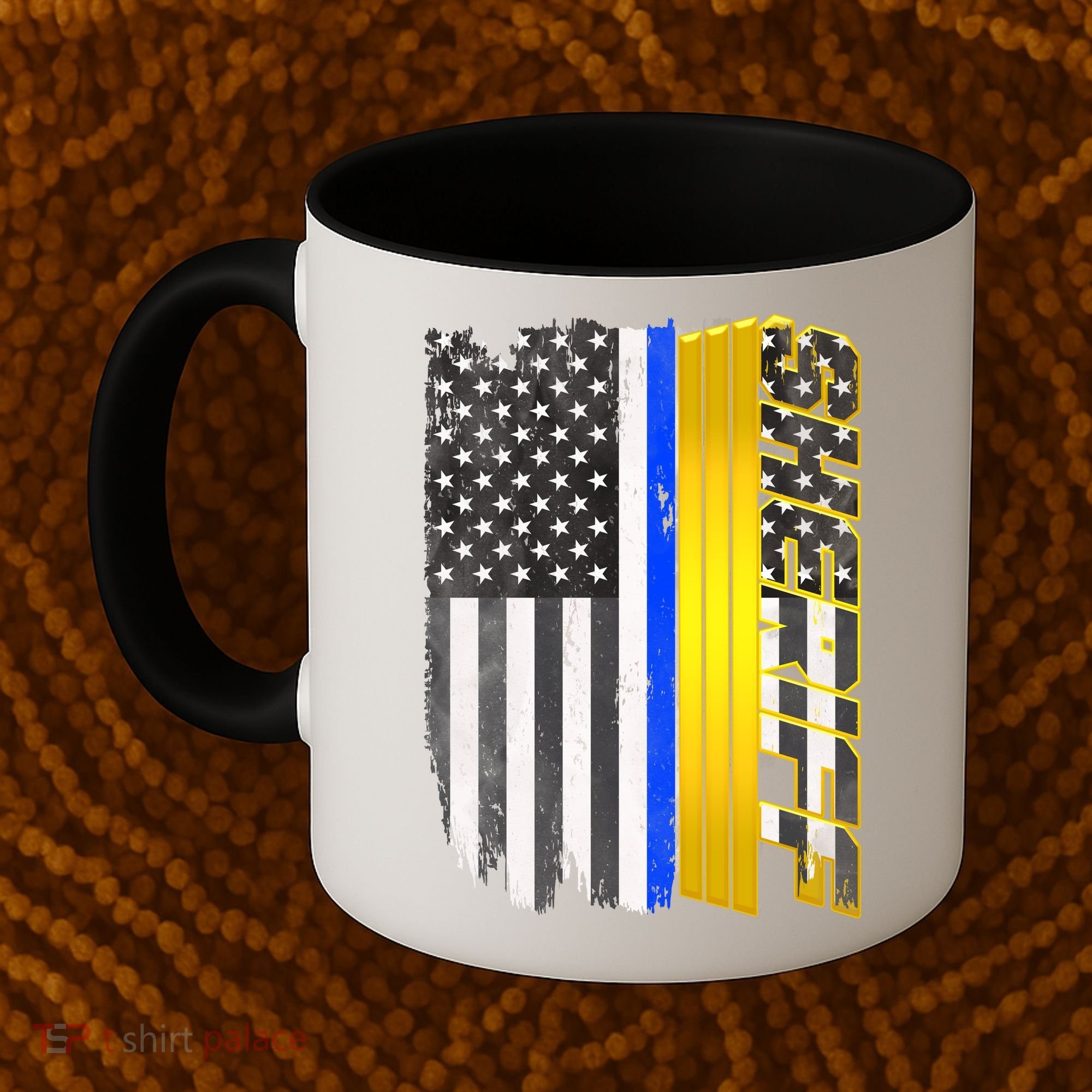 Sheriff Blue Thin Line Police Flag Coffee Mug