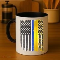 Sheriff Blue Thin Line Police Flag Coffee Mug thumb 4