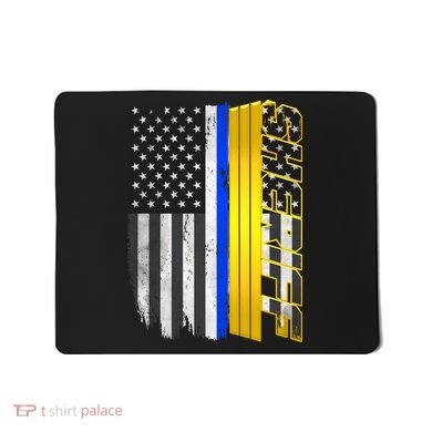Sheriff Blue Thin Line Police Flag Mousepad