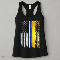 Sheriff Blue Thin Line Police Flag Women's Tank Top thumb 3