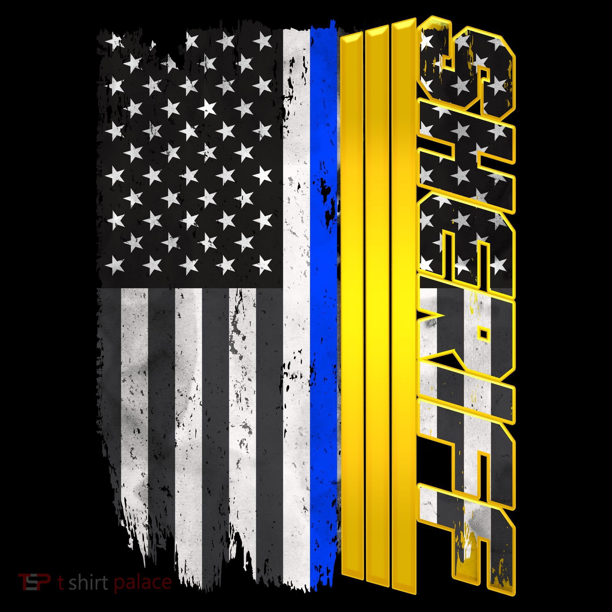 Sheriff Blue Thin Line Police Flag Women's Tank Top