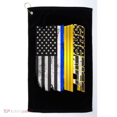Sheriff Blue Thin Line Police Flag Golf Towel