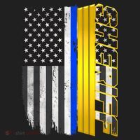 Sheriff Blue Thin Line Police Flag Golf Towel thumb 3
