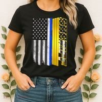 Sheriff Blue Thin Line Police Flag Women's T-Shirt thumb 2