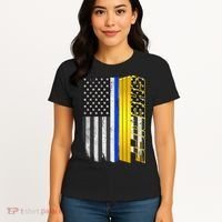 Sheriff Blue Thin Line Police Flag Women's T-Shirt thumb 4