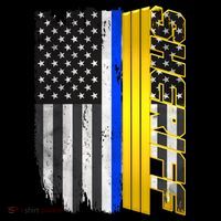 Sheriff Blue Thin Line Police Flag Kids Sweatshirt thumb 2