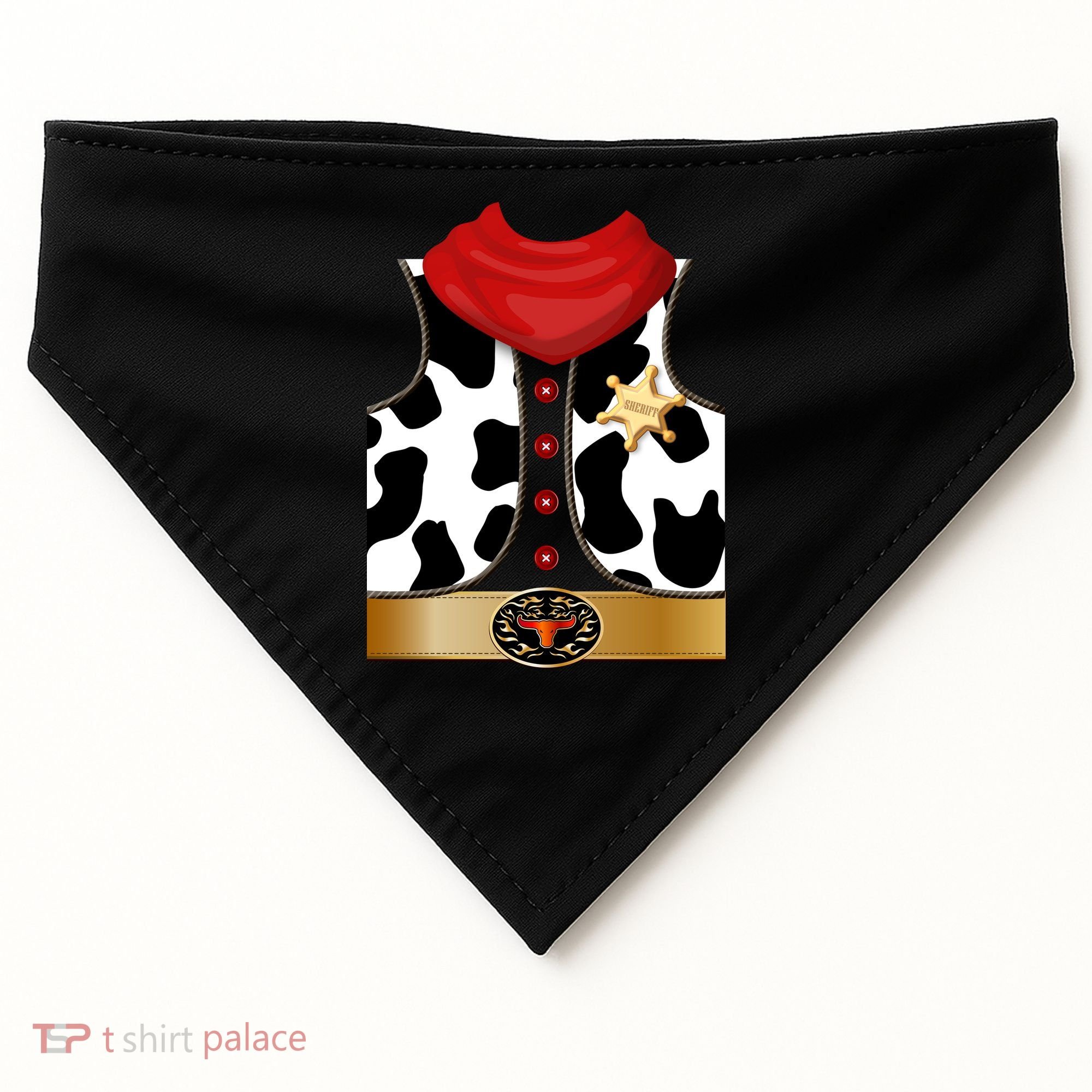 Sheriff Cowboy Costume USA-Made Doggie Bandana