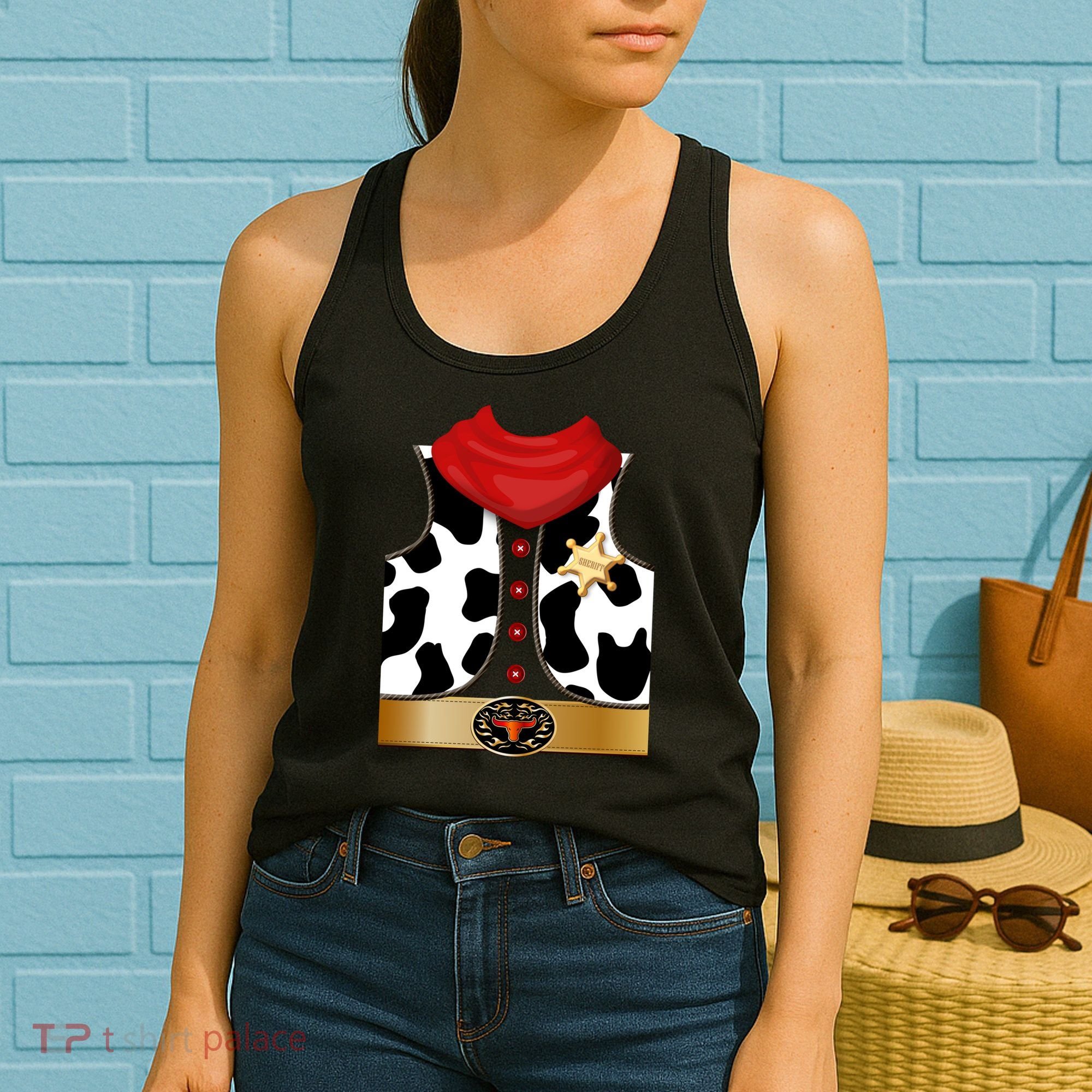 Sheriff Cowboy Costume Women's Tank Top