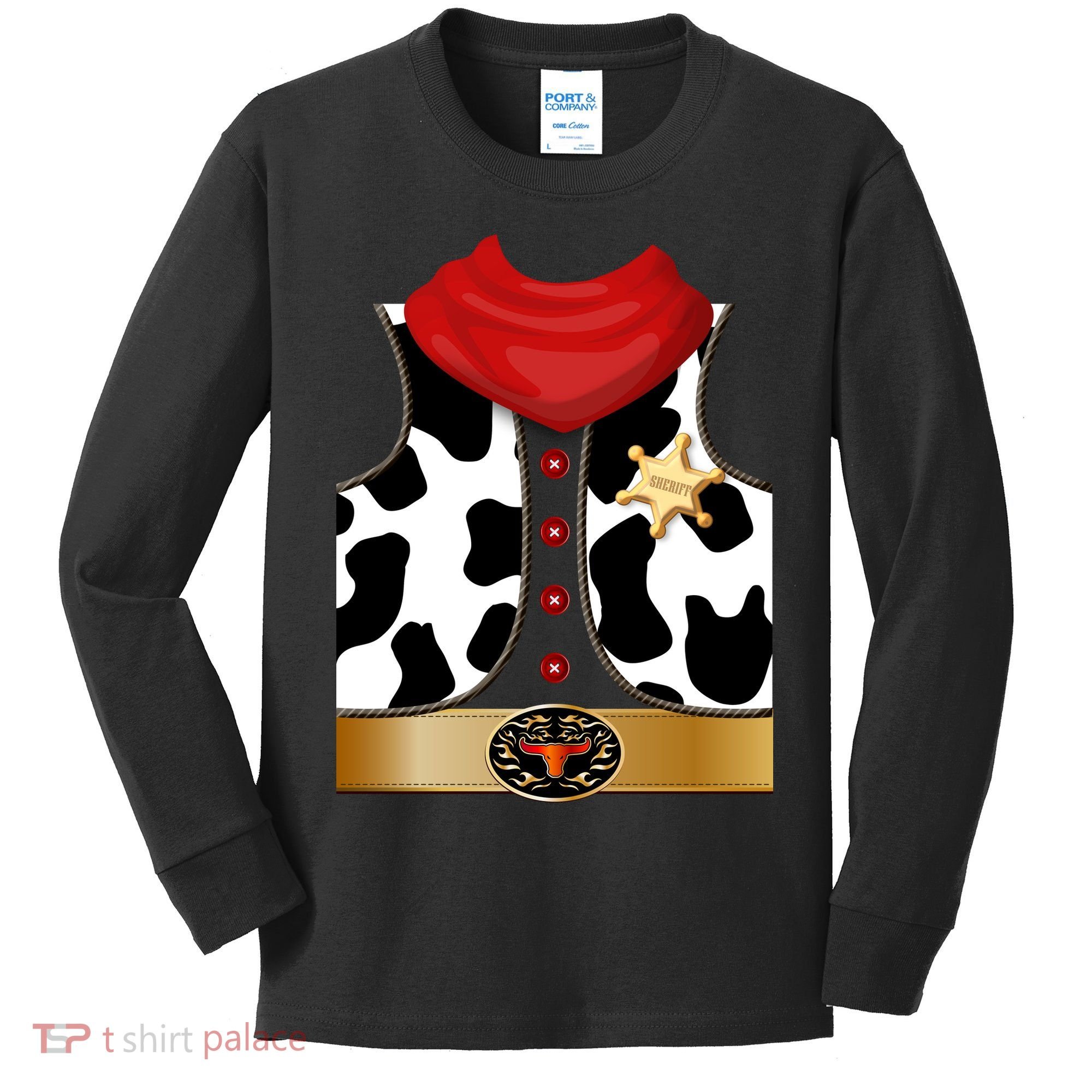 Sheriff Cowboy Costume Kids Long Sleeve Shirt