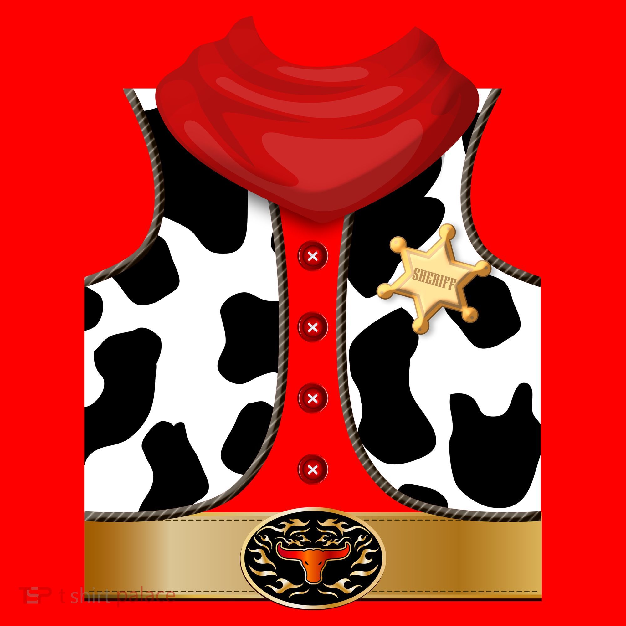 Sheriff Cowboy Costume Santa Hat