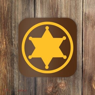 Sheriff Star Coaster