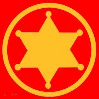 Sheriff Star Santa Hat thumb 1