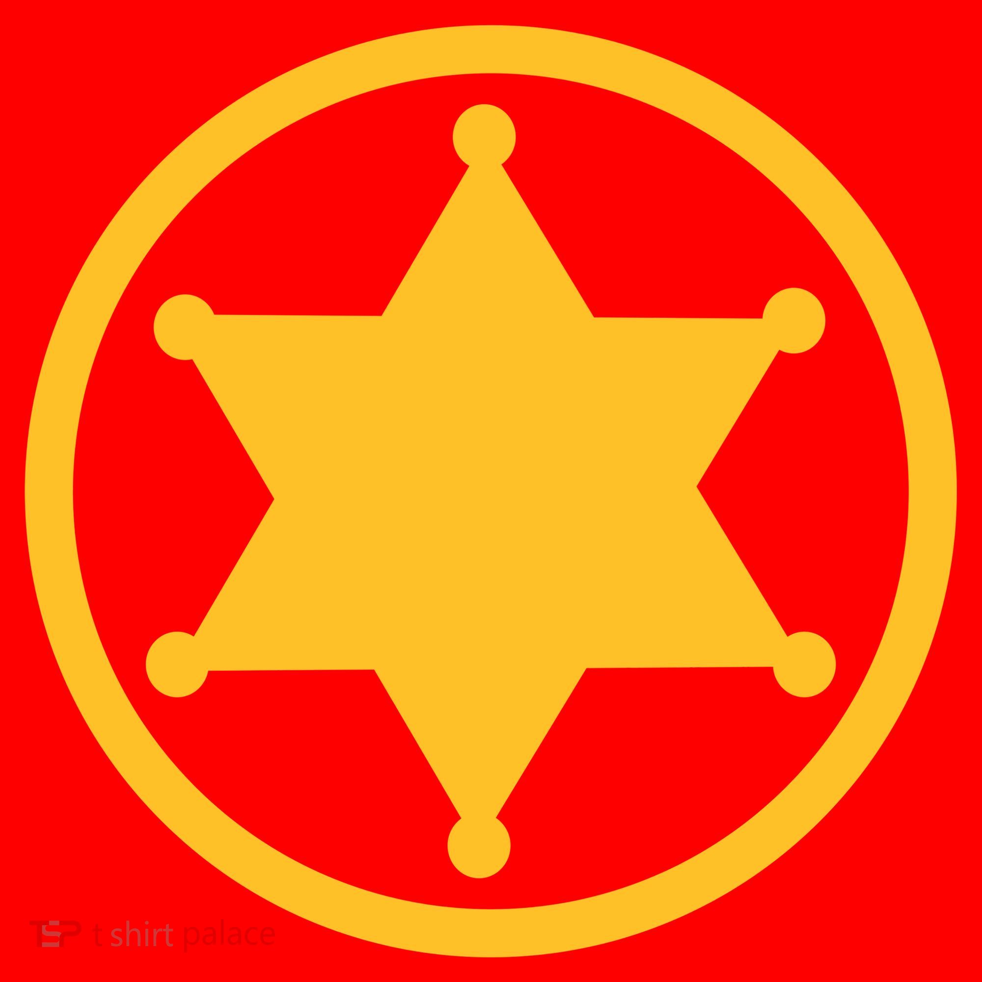 Sheriff Star Santa Hat