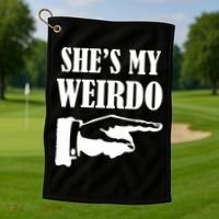 She's  My Weirdo Golf Towel thumb 1