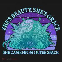 She's Beauty She's Grace She Came From Outer Space Backpack thumb 2