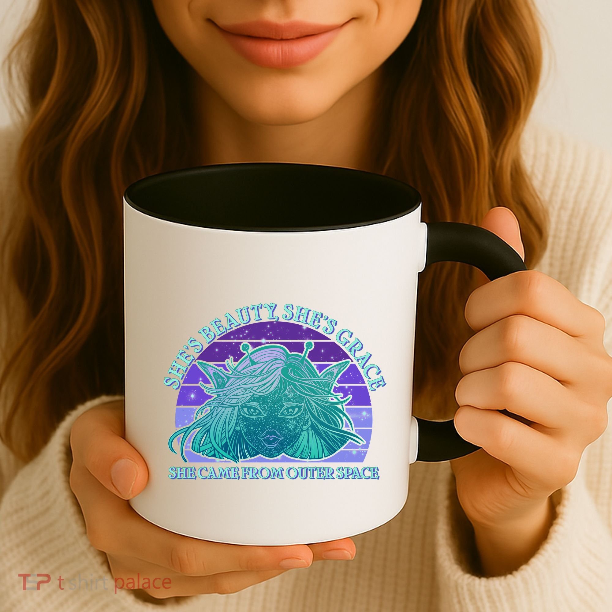 She's Beauty She's Grace She Came From Outer Space Coffee Mug