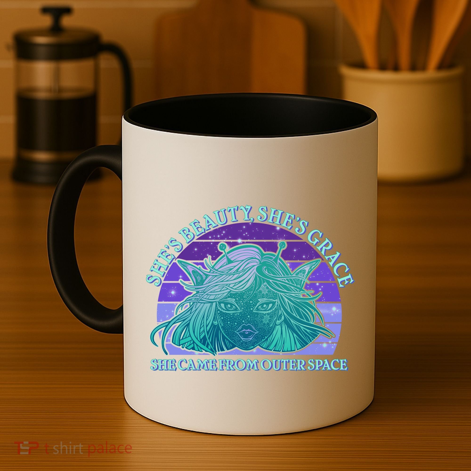She's Beauty She's Grace She Came From Outer Space Coffee Mug