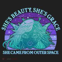 She's Beauty She's Grace She Came From Outer Space Tumbler thumb 3