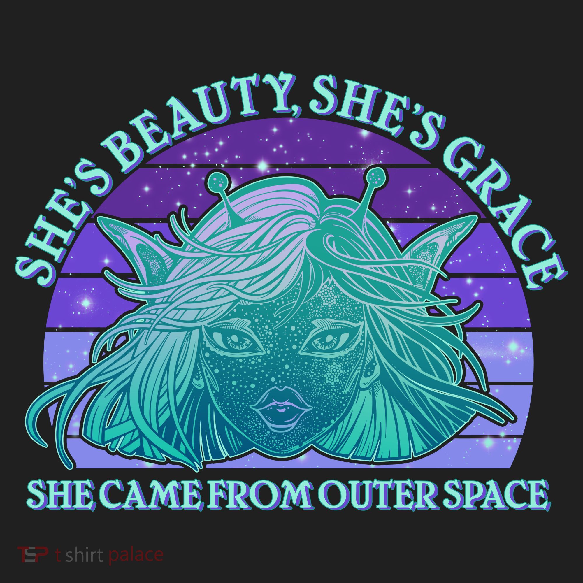 She's Beauty She's Grace She Came From Outer Space Tumbler