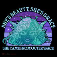 She's Beauty She's Grace She Came From Outer Space Ornament thumb 1