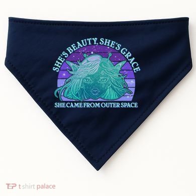 She's Beauty She's Grace She Came From Outer Space USA-Made Doggie Bandana