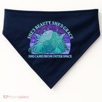 She's Beauty She's Grace She Came From Outer Space USA-Made Doggie Bandana thumb 0