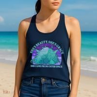 She's Beauty She's Grace She Came From Outer Space Women's Tank Top thumb 2