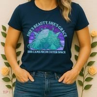 She's Beauty She's Grace She Came From Outer Space Women's T-Shirt thumb 2