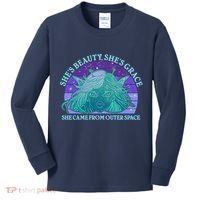 She's Beauty She's Grace She Came From Outer Space Kids Long Sleeve Shirt thumb 0