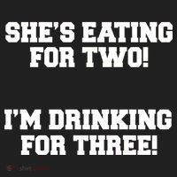 She's Eating For Two I'm Drinking For Three Beanie thumb 2