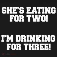 She's Eating For Two I'm Drinking For Three Baby Bodysuit thumb 2