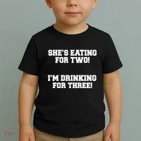 She's Eating For Two I'm Drinking For Three Toddler T-Shirt thumb 2